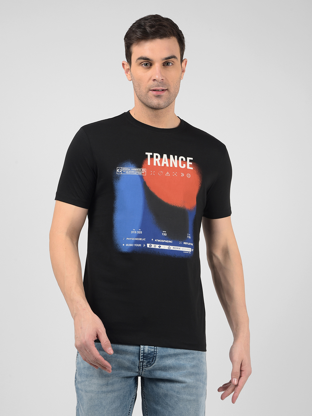Numero Uno Men Typography Black T-Shirt